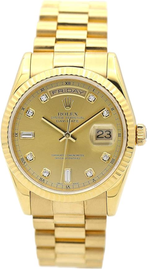 rolex day date gold 36 mm herren gold|Rolex Day-Date 118138.